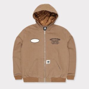 g59 lined canvas work brown jacket