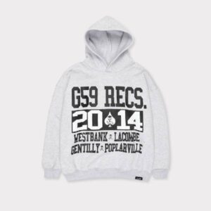g59 recs back woods hoodie heather grey
