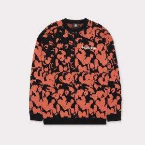 g59 miligram knit sweater red pattern